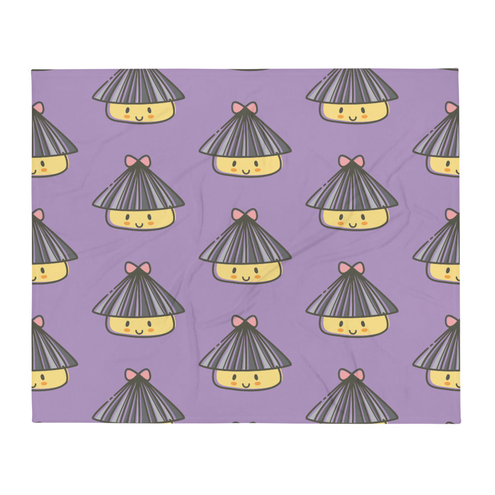 Purple Opihi Girl Throw Blanket